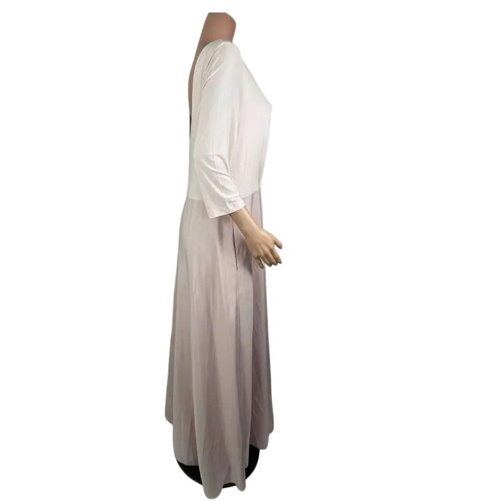 Alfred Sung size XL soft mauve ballet pink v neck fit & flare dress, ballet core - Picture 8 of 12